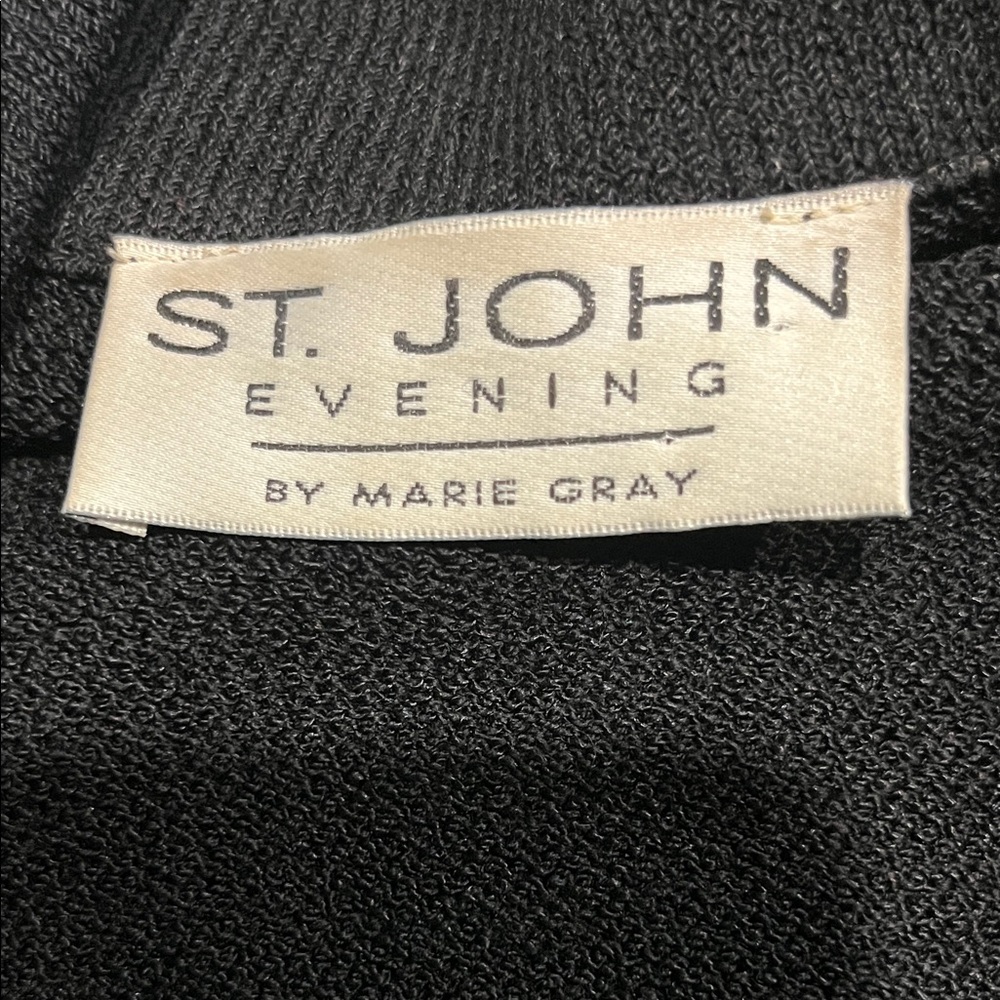 St. John Evening Black Skirt Set with Gold Accents,‎ size 10 - Picture 11 of 16
